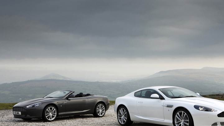 2010 Aston Martin DB9 Black Vs White Near Mountains